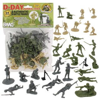 Foto 1 | Foto 1 | Set De Figuras Plastic Army Men Bmc Ww2 D-day 34 Estadounidenses Británicas Y Alemanas - Venta Internacional.