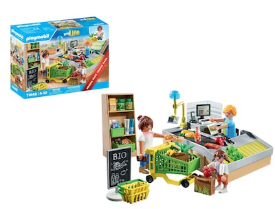 Foto 1 | Foto 1 | Supermercado Orgánico Toy Playmobil Con 3 Figuras Y 62 Unidades - Venta Internacional.