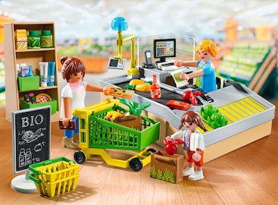 Foto 3 | Foto 3 | Supermercado Orgánico Toy Playmobil Con 3 Figuras Y 62 Unidades - Venta Internacional.