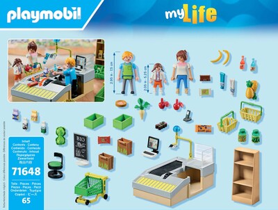 Foto 5 | Foto 5 | Supermercado Orgánico Toy Playmobil Con 3 Figuras Y 62 Unidades - Venta Internacional.