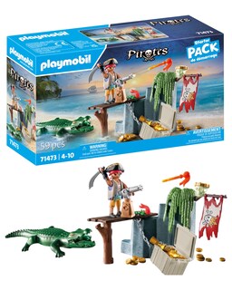 Foto 1 | Foto 1 | Paquete De Inicio Playmobil 71473 Pirate Con Cocodrilo De 4 Años O Más - Venta Internacional.