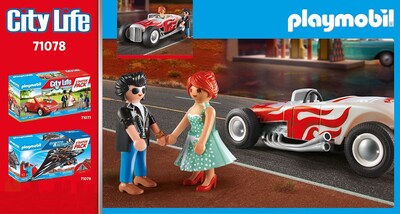 Foto 5 | Foto 5 | Paquete De Inicio Playmobil Hot Rod Con Figuras Temáticas De Los Años 50 - Venta Internacional.