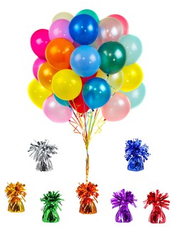 Foto 4 | Foto 4 | Pesas Metálicas Para Globos De The Dreidel Company 12 Unidades Color Plateado - Venta Internacional.