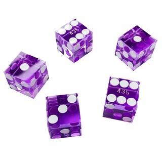 Foto 2 | Foto 2 | Dados De Casino Yuanhe Grado Aaa Precisión 19 Mm Color Morado X5 - Venta Internacional.