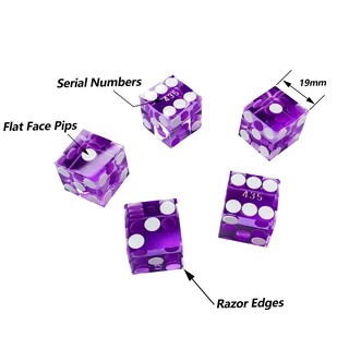 Foto 3 | Foto 3 | Dados De Casino Yuanhe Grado Aaa Precisión 19 Mm Color Morado X5 - Venta Internacional.