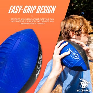 Foto 7 | Foto 7 | Foam Football Nerf Pro Grip Youth Soft Para Interiores Y Exteriores Azul - Venta Internacional.