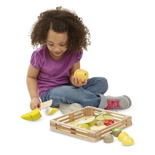 Foto 4 | Foto 4 | Set Play Food Para Cortar Fruta 18 Piezas Con Caja De Madera Melissa & Doug - Venta Internacional.
