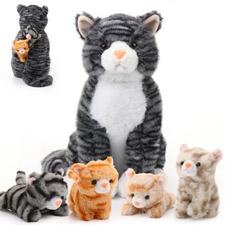 Foto 1 | Foto 1 | Animal De Peluche Hyden Cat Mami Con 4 Gatitos De 35 Cm Para Niños - Venta Internacional.