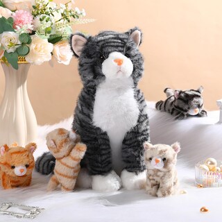 Foto 4 | Foto 4 | Animal De Peluche Hyden Cat Mami Con 4 Gatitos De 35 Cm Para Niños - Venta Internacional.