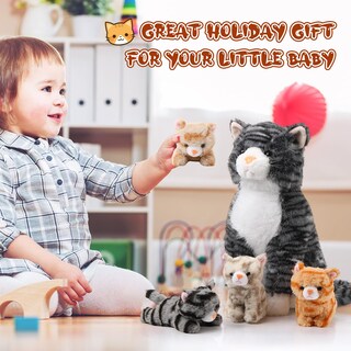 Foto 5 | Foto 5 | Animal De Peluche Hyden Cat Mami Con 4 Gatitos De 35 Cm Para Niños - Venta Internacional.