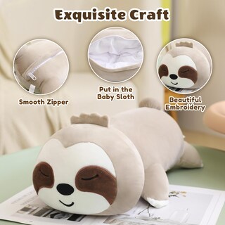 Foto 6 | Foto 6 | Set De Animales De Peluche Sqeqe Sloth Mommy Con 4 Bebés Para Niños - Venta Internacional.