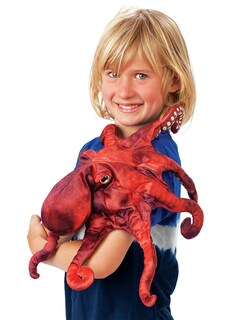 Foto 3 | Foto 3 | Marioneta De Mano Folkmanis Red Octopus Para Bebés Y Niños - Venta Internacional.