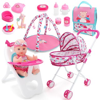 Foto 1 | Foto 1 | Set De Cochecito Baby Doll Con Accesorios Para Bebés - Venta Internacional.