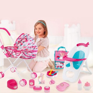 Foto 4 | Foto 4 | Set De Cochecito Baby Doll Con Accesorios Para Bebés - Venta Internacional.
