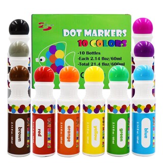 Foto 1 | Foto 1 | Marcadores De Puntos Yuanhe Bingo Daubers 10 Colores Para Niños 60 Ml - Venta Internacional.