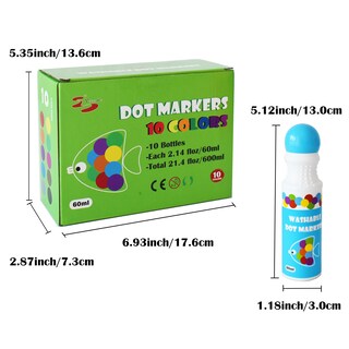 Foto 5 | Foto 5 | Marcadores De Puntos Yuanhe Bingo Daubers 10 Colores Para Niños 60 Ml - Venta Internacional.