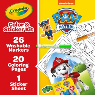 Foto 2 | Foto 2 | Kit De Arte Crayola Paw Patrol Con 26 Rotuladores Lavables Y Funda - Venta Internacional.
