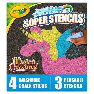 Foto 1 | Foto 1 | Juego De Plantillas Crayola Super Stencils Magical Creatures 3ct 4+ - Venta Internacional.