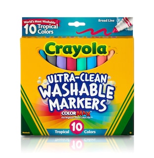 Foto 1 | Foto 1 | Marcadores Crayola Ultra Clean Lavables Tropicales 10 Unidades Para Niños - Venta Internacional.