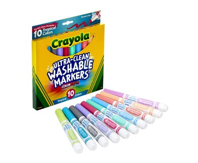 Foto 2 | Foto 2 | Marcadores Crayola Ultra Clean Lavables Tropicales 10 Unidades Para Niños - Venta Internacional.