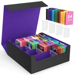 Foto 1 | Foto 1 | Caja De Almacenamiento Para Tarjetas Coleccionables Moko 3000+ Mtg Con Separadores Color Negro Y Morado - Venta Internacional.