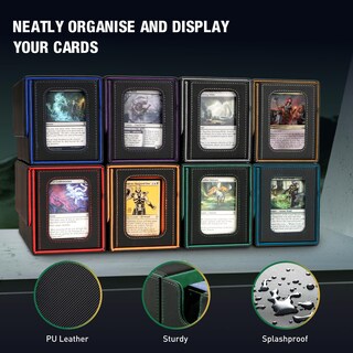 Foto 6 | Foto 6 | Deck Box Timovo Mtg Commander Con Pantalla De 2 Mandos En Negro Y Verde - Venta Internacional.