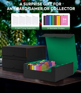 Foto 7 | Foto 7 | Caja De Almacenamiento De Tarjetas Coleccionables Moko 3000+ Mtg Con Separadores Color Verde - Venta Internacional.