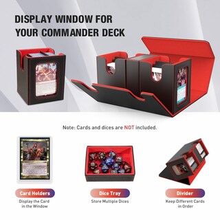 Foto 4 | Foto 4 | Mtg Deck Box Timovo Commander 200 Cartas Con Doble Funda Color Negro Y Rojo - Venta Internacional.