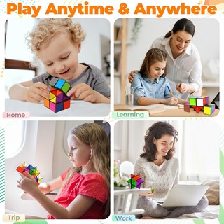 Foto 5 | Foto 5 | Juego De Cubos Mágicos Euclidean Star Cube 2 En 1 Para Niños Y Adultos - Venta Internacional.