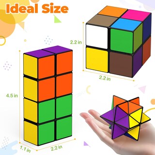 Foto 7 | Foto 7 | Juego De Cubos Mágicos Euclidean Star Cube 2 En 1 Para Niños Y Adultos - Venta Internacional.