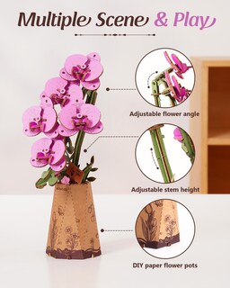 Foto 4 | Foto 4 | Kit De Artesanía De Madera Para Construcción De Flores Rowood Purple Moth Orchid - Venta Internacional.