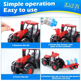 Foto 4 | Foto 4 | Tractor Bubble Machine Britik 2 En 1 Con Luces Y Sonidos Para Niños De 3 A 8 Años - Venta Internacional.