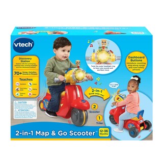 Foto 7 | Foto 7 | Patinete Map And Go 2 En 1 Vtech Para Niños Pequeños Rojo - Venta Internacional.