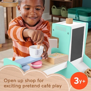 Foto 2 | Foto 2 | Cafetería Pretend Play Y Caja Registradora De Juguetes Fisher-price Wood - Venta Internacional.