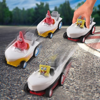 Foto 4 | Foto 4 | Hot Rod Boats Pull Back De Toy Spongebob Squarepants Paquete De 2 - Venta Internacional.