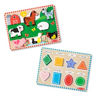 Foto 1 | Foto 1 | Paquete De Rompecabezas Melissa & Doug Chunky De 8 Piezas Farm & Shapes - Venta Internacional.