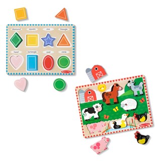 Foto 4 | Foto 4 | Paquete De Rompecabezas Melissa & Doug Chunky De 8 Piezas Farm & Shapes - Venta Internacional.