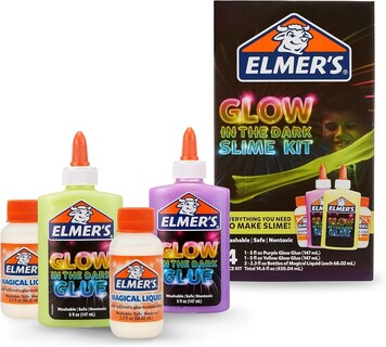 Foto 1 | Foto 1 | Slime Kit Elmer's Amarillo Y Morado Que Brilla En La Oscuridad 4 Piezas - Venta Internacional.