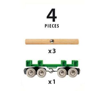 Foto 4 | Foto 4 | Set De Tren De Juguete Brio World Lumber Loading Wagon 33696 Color Verde - Venta Internacional.