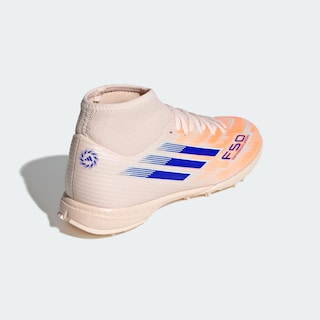 Foto 7 | Foto 7 | Tacos De Césped Artificial F50 Sparkfusion Club Adidas Naranja Mujer