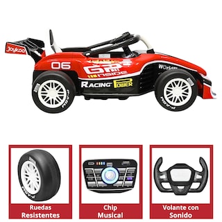 Foto 4 | Foto 4 | Montable Electrico Para Niños Carro De Carreras Con Bluetooth Control Remoto 12v Apto A Partir De 3 Años Hasta 30 Kg - Rojo