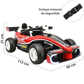 Foto 5 | Foto 5 | Montable Electrico Para Niños Carro De Carreras Con Bluetooth Control Remoto 12v Apto A Partir De 3 Años Hasta 30 Kg - Rojo