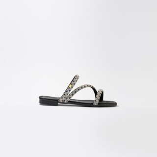Foto 1 | Foto 1 | Sandalia Tiras Flat Brillo Suela Para Mujer Walki Dalilah Negro