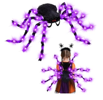 Foto 1 | Foto 1 | Xtellar Disfraz De Araña Morada Con Luces Para Halloween Para Niños Y Adultos Bolsa De Caramelos De Peluche Con 60 Luces Led