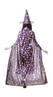 Foto 1 | Foto 1 | Disfraz Xtellar Premium De Halloween: Capa Con Capucha Y Sombrero Para Bruja Cosplay Ajustable Y Cómodo Para Adultos Y Niños
