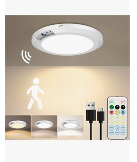Foto 1 | Foto 1 | Lámparas De Techo Led Con Sensor De Movimiento Recargable 5000 Mah Magnético Sin Taladro Control Remoto Tres Tonos 3000k 4000k 6