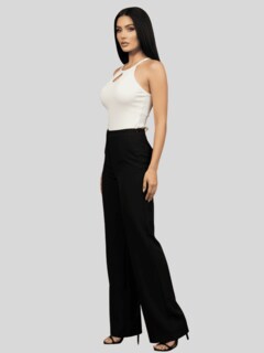 Foto 4 | Foto 4 | Blusas Mujer Casual Camiseta Dama Blusa Bl-1028 Nude Crop Top Strec