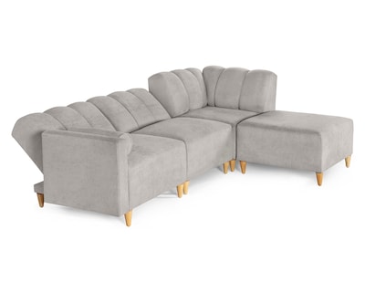 Foto 5 | Foto 5 | Sala De 4 Módulos Makora Kieran Con Memory Foam Color Gris Claro Chenille Respaldo Reclinable De 3 Posiciones