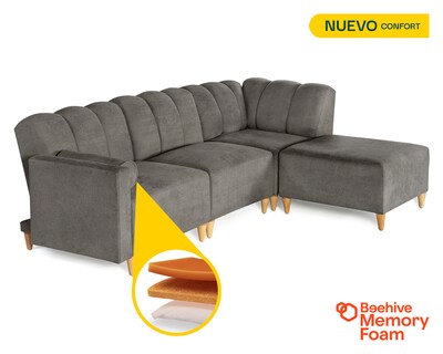 Foto 2 | Foto 2 | Sala De 4 Módulos Makora Kieran Con Memory Foam Color Oxford Chenille Respaldo Reclinable De 3 Posiciones