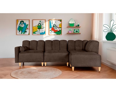 Foto 1 | Foto 1 | Sala De 4 Módulos Makora Kieran Con Memory Foam Color Chocolate Chenille Respaldo Reclinable De 3 Posiciones